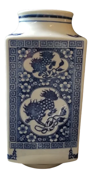 Antique Early 20th Century Asian Foo Dog Vase