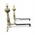 Vintage Brass Andirons, Pair For Sale - Image 4 of 5