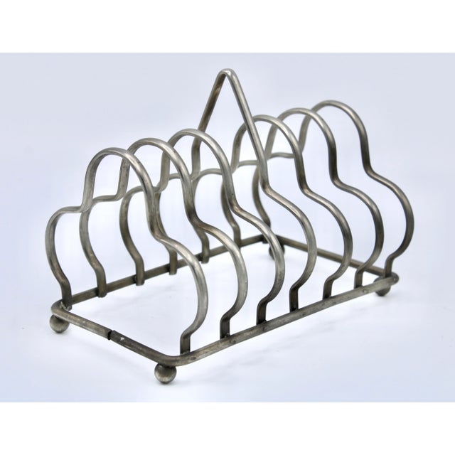 Art Deco Silver-Plate English Toast Rack / Letter Rack For Sale In Tulsa - Image 6 of 7