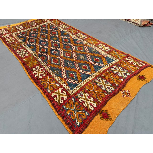 Tribal Vintage Moroccan Berber Tribal Rug 4'4 X 9'0 For Sale - Image 3 of 7