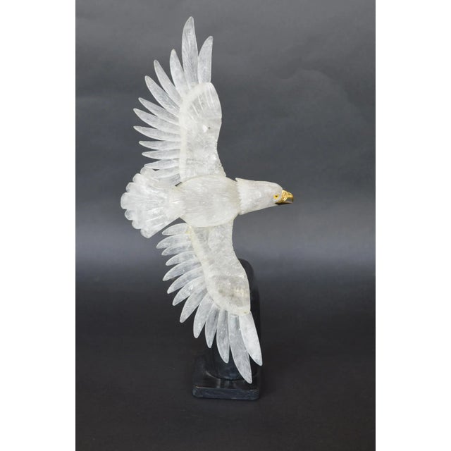 Glass Rock Crystal Eagle For Sale - Image 7 of 8