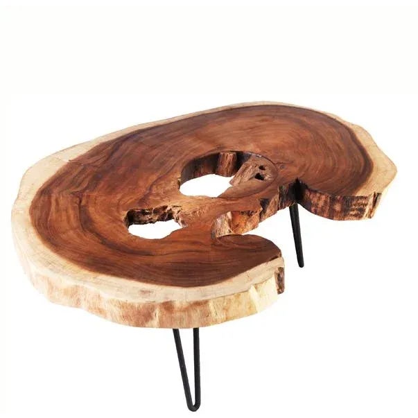 2010s Organic Modern Lake Living Edge Coffee Table For Sale - Image 5 of 5