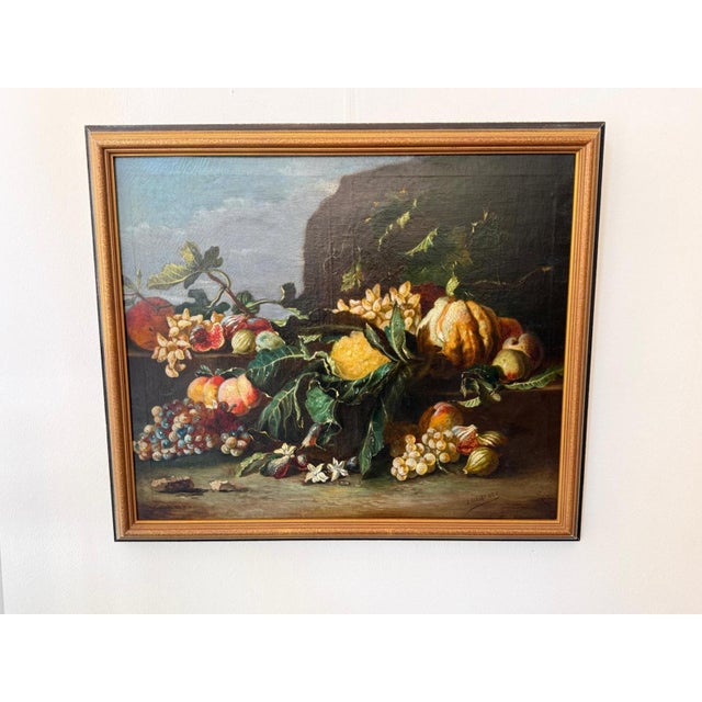 Still Life Composition, 19th Century, Oil Painting on Canvas, Framed For Sale - Image 8 of 12