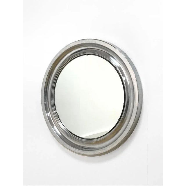 1960s Mid-Century Italian Aluminum Mirror by Sergio Mazza for Artemide, 1960s For Sale - Image 5 of 8