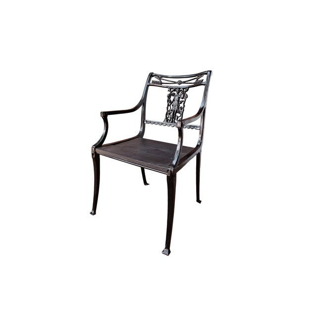 Black Molla Diana the Huntress Powder Coated Iron Chairs — A Pair For Sale - Image 8 of 12