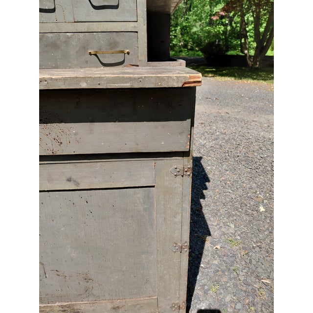 Vintage Shop Made Machinists Cabinet For Sale - Image 10 of 14