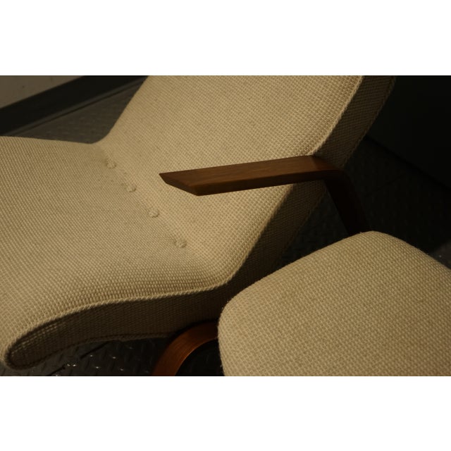 Wood 1960s Attributed to Eero Saarinen Grasshopper Chair and Ottoman for Knoll For Sale - Image 7 of 11