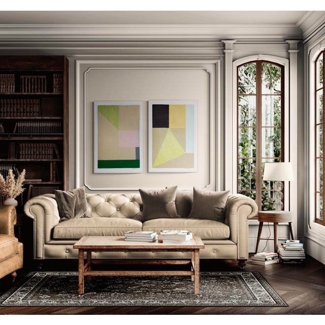 2020s Mixed Media Geometric With Muted Tones For Sale - Image 5 of 5