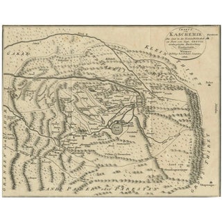 German Map of Kashmir and Surrounding Regions by Weimar, 1802 For Sale