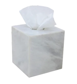 White Marble Tissue Box Holder