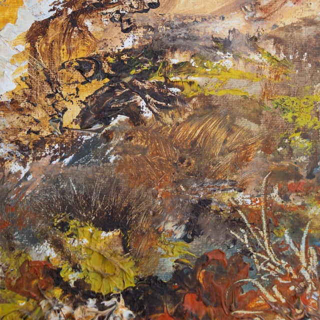 Ramiro Segrelles presents a radiant coastal landscape in this expressive oil on canvas titled “Una Suave Luz de Cielo.”...