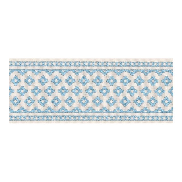 Sample - Schumacher Cherie Tape in Blue For Sale