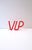 An acrylic VIP business card holder, Postmodern design period, circa late-20th century. VIP is in red translucent acrylic,...