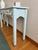 One-of-a-Kind Hand Painted Console Table | Entryway Table | Blue Console | Fabric Drawer Fronts | Cottage Luxe | French Country For Sale - Image 9 of 9
