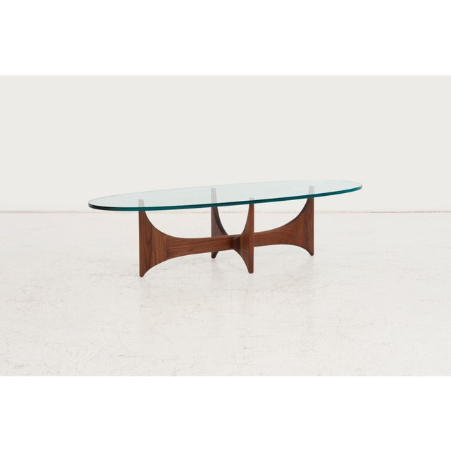 1960s Adrian Pearsall for Craft Associates Oiled Walnut Coffee Table 1965 For Sale - Image 5 of 12