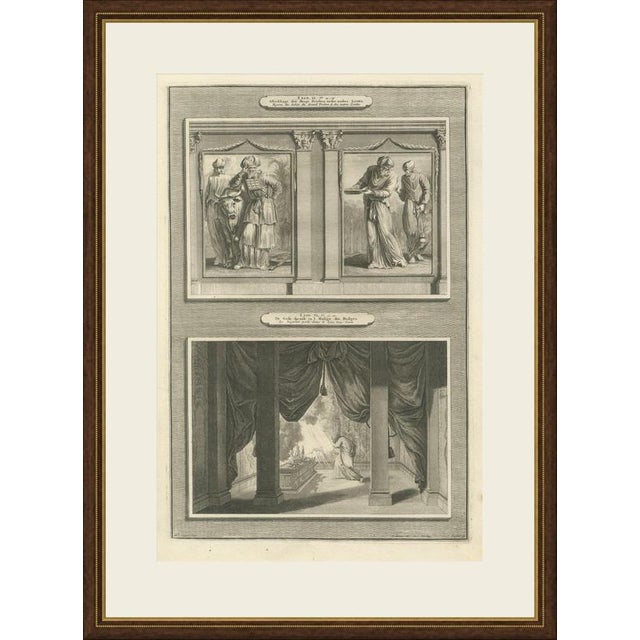 This original copper engraving from Pieter Mortier's illustrated Bible, published in Amsterdam circa 1700, shows two Old...