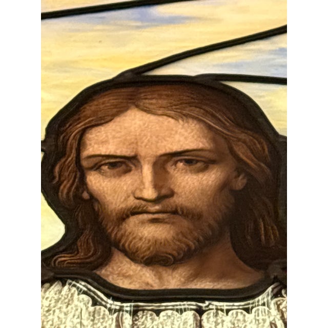 Christ the Consoler Stained Glass Window For Sale - Image 14 of 16