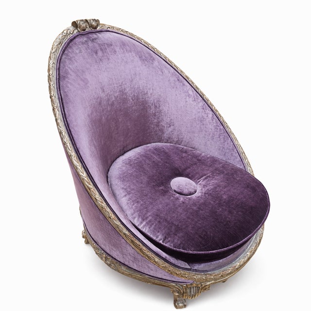 Gold Napoleon III Lounge Chairs, 1800s, Set of 2 For Sale - Image 8 of 8