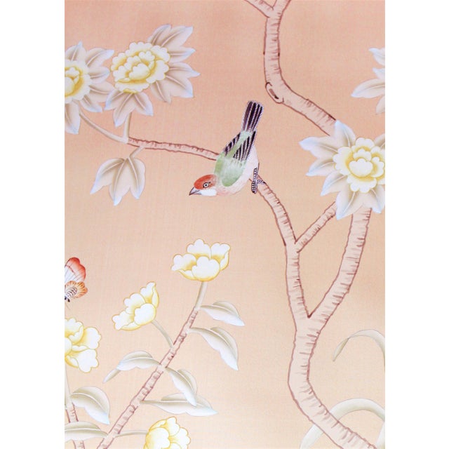 Traditional Chinoiserie hand-painted silk wallpapers customarily adorning finer homes and chateaux since the 17th century...