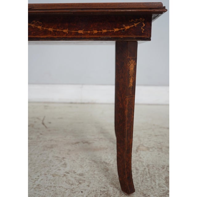 Vintage Italian Marquetry Inlaid Accent Table For Sale - Image 4 of 13