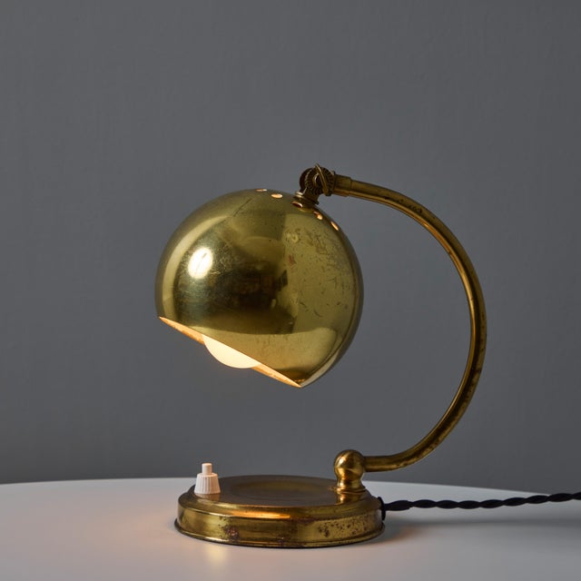 Mid-Century Modern 1950s Mauri Almari Brass Table Lamp for Idman Oy For Sale - Image 3 of 12