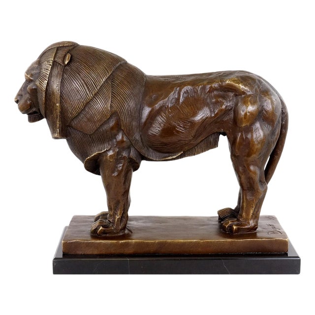 Bronze Lion Sculpture in the style of Rembrandt Bugatti For Sale
