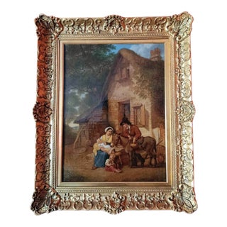 Rural Family Idyll - Monogramed Jwa, John White Abbott, 19th Century For Sale
