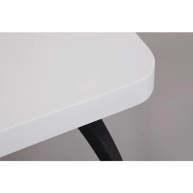 Small Art Deco Black and White Table attributed to Jindrich Halabala for Up Závody, Former Czechoslovakia, 1940s For Sale - Image 3 of 5