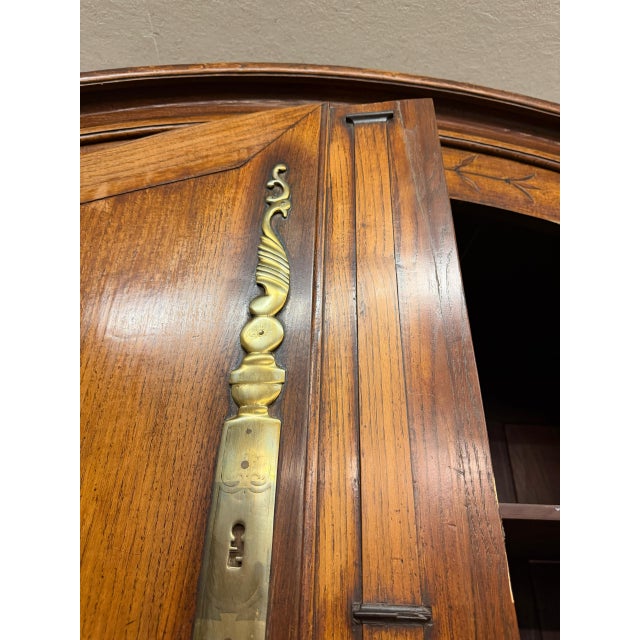 18th Century Country French Louis XV Style Chestnut Armoire With Bonnet Top, Circa 1790 For Sale - Image 14 of 14