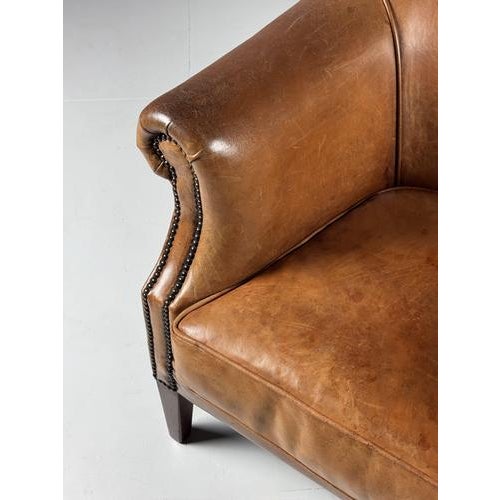 Club Chairs in Sheepskin Leather, Set of 2 For Sale - Image 3 of 9