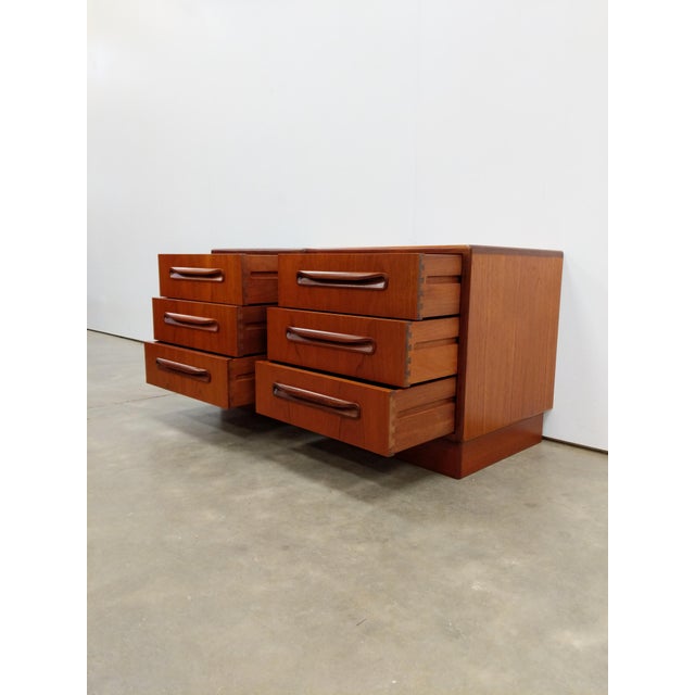 Mid-Century Modern Pair of Vintage G Plan Fresco Mid Century Modern Teak Nightstands / Low Chests For Sale - Image 3 of 9