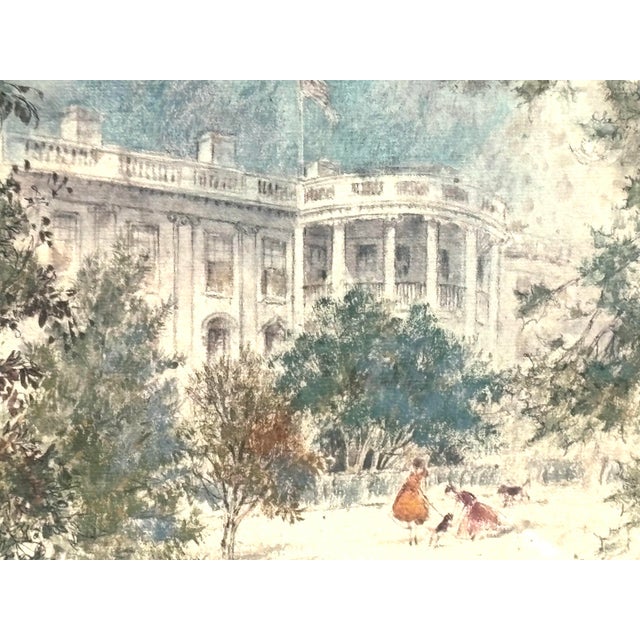 American 1964 Lyndon B. & Lady Bird Johnson White House Christmas Gift Print by Robert Laessig, Framed For Sale - Image 3 of 7