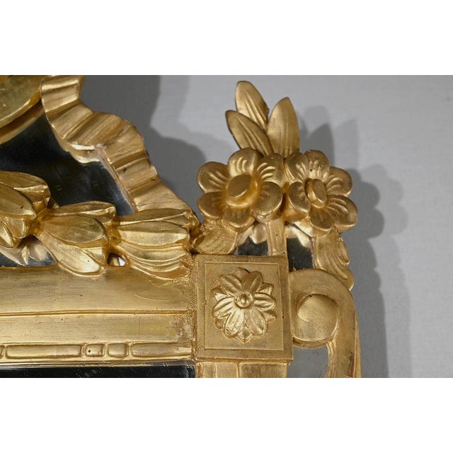 Gold Louis XVI Rectangular Mirror in Gilded Wood For Sale - Image 8 of 16