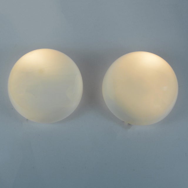 White Pair of Ceiling Lamps Type 16.s.002, Polam-Wilkasy, Poland, 1970s. For Sale - Image 8 of 10