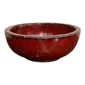 20th Century Large Chinese Sang De Boeuf Earthenware Bowl, Signed