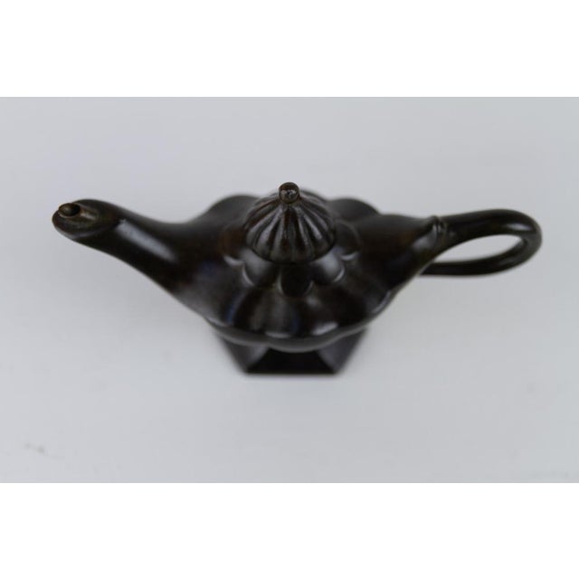 Danish Art Deco Aladdin Oil Lamp in Disko Metal by Just Andersen, 1930s For Sale - Image 4 of 17