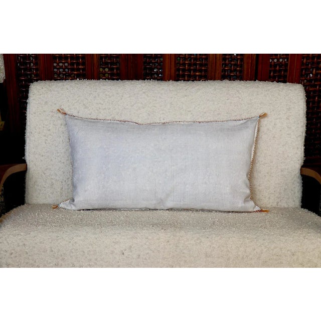 Moroccan White Cactus Silk Pillow For Sale In New York - Image 6 of 6