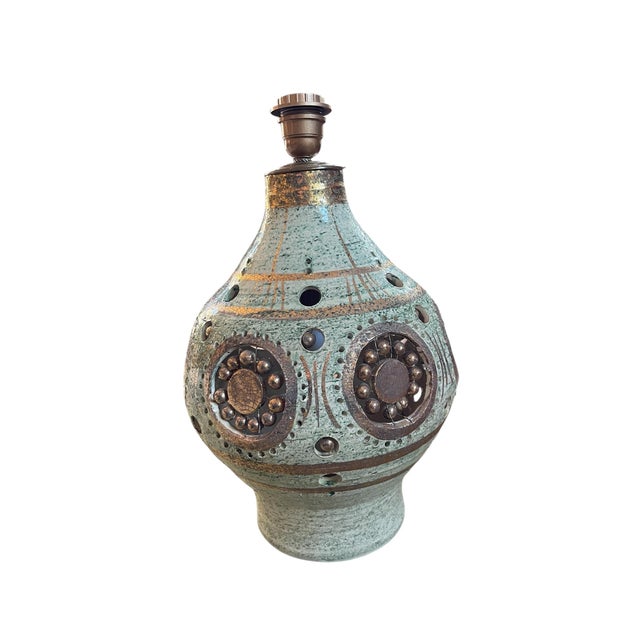Mid-Century Modern Studio Pottery Ceramic Lamp by Georges Pelletier, 1970s For Sale - Image 3 of 7