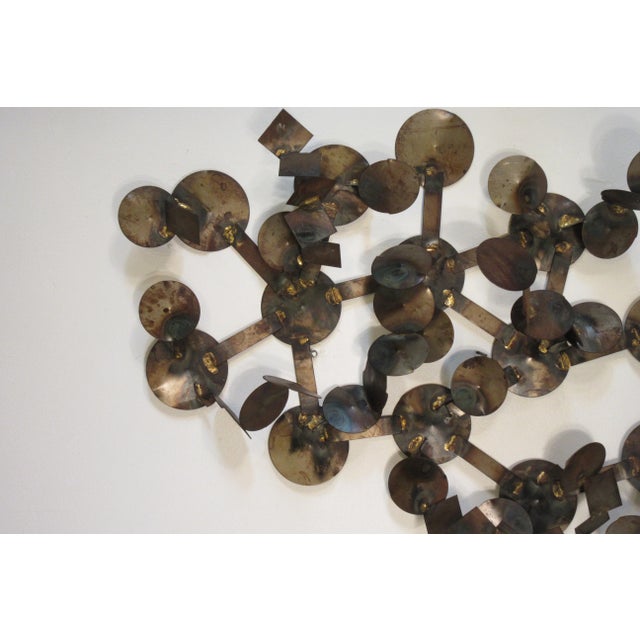 1970s 1970s Metal Circular Wall Sculpture For Sale - Image 5 of 12