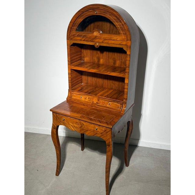 Antique English Marquetry Secretary For Sale - Image 10 of 13