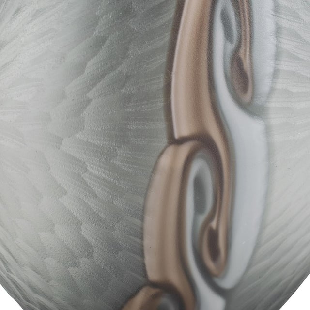 Kenneth Ludwig Chicago Smooth Vibe Glass Vase- Short For Sale - Image 4 of 11