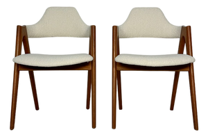 Set of Danish Compass Dining Chairs in Teak by Kai Kristiansen for Sva Møbler, 1950s