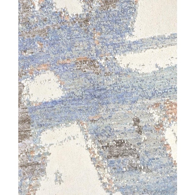 Modern Handmade Modern Design Wool Rug. 9'1" X 11'11" For Sale - Image 3 of 3