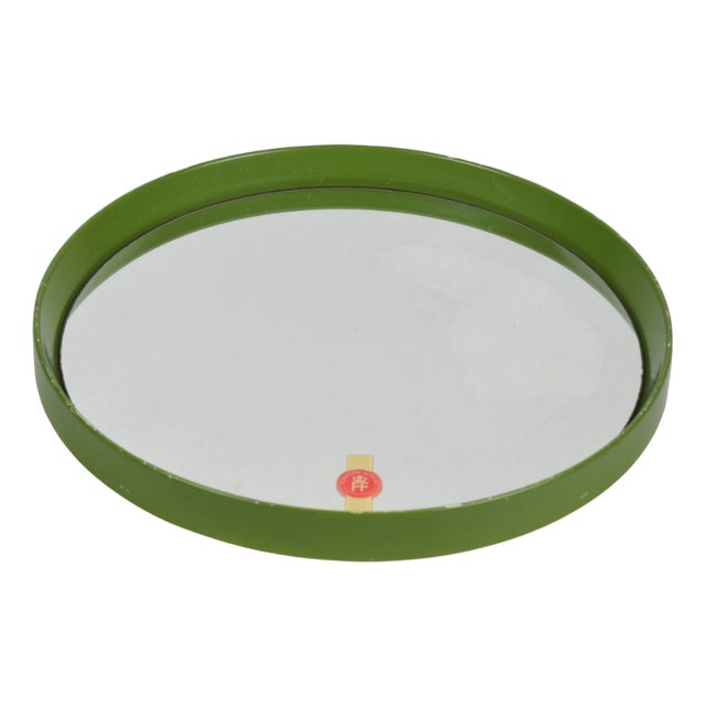 Mirror in Green Acrylic Frame, 1970s For Sale