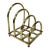 Vintage Brass Tiered Waffle Base Napkin or Letter Holder For Sale
