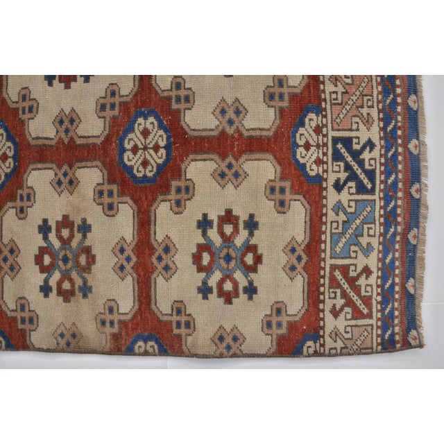 Small Oushak Antique Wool Carpet For Sale - Image 10 of 10