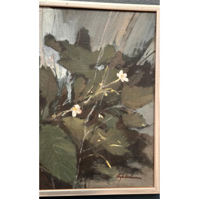 M. Jakobsson, White Blossoms, 1950s, Oil Painting on Canvas, Framed For Sale - Image 4 of 18