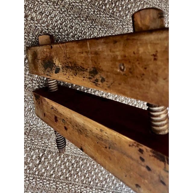 Wood Vintage Professional Bookbinding Finishing Press With Flat-Edge Handle For Sale - Image 7 of 12