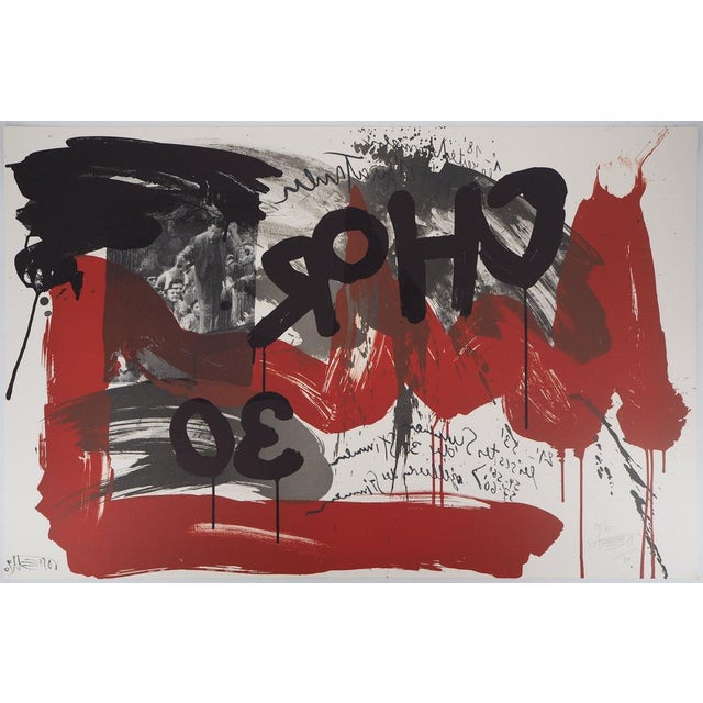 Wolf Vostell, The Cry, The Crowd, Original Lithograph, 1990 For Sale - Image 7 of 7