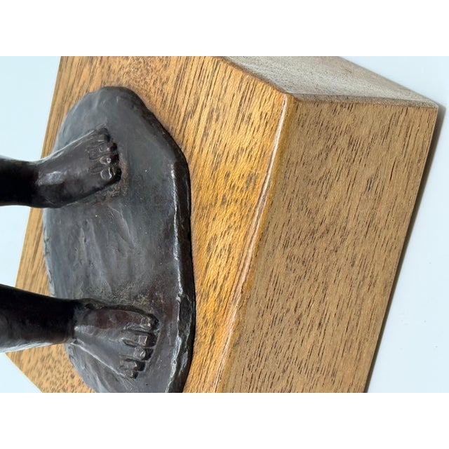 1980s ”The Waitress” 1982 Bronze by Noted California Artist Jorjana Holden For Sale - Image 5 of 15